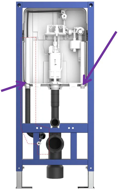 high level concealed cistern