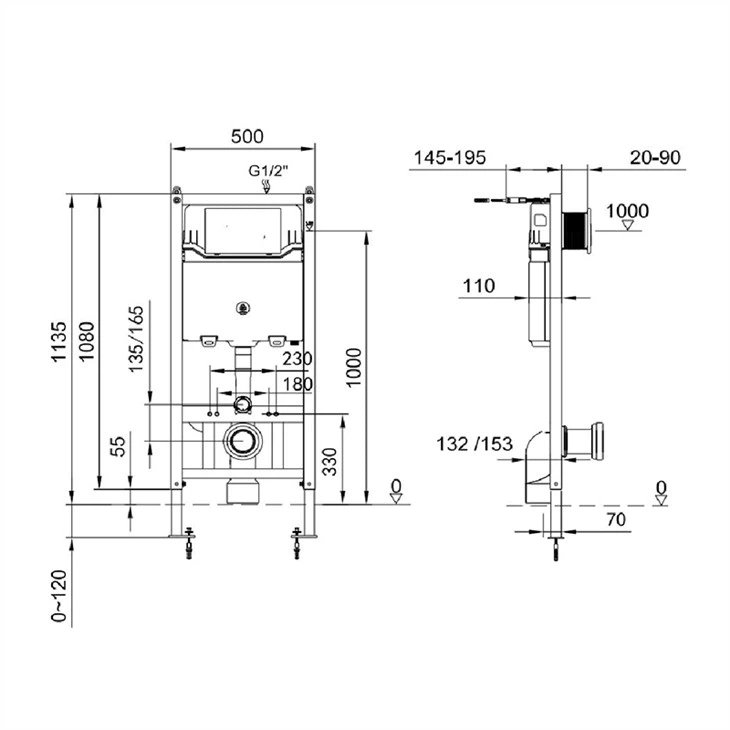 Concealed Cistern With Frame