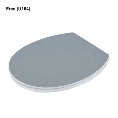 Dawb Glitter Soft Close Toilet Rooj