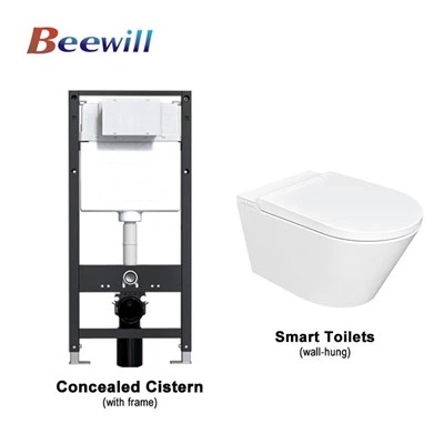 Phab ntsa Hung Toilet Cistern Thiab Ncej